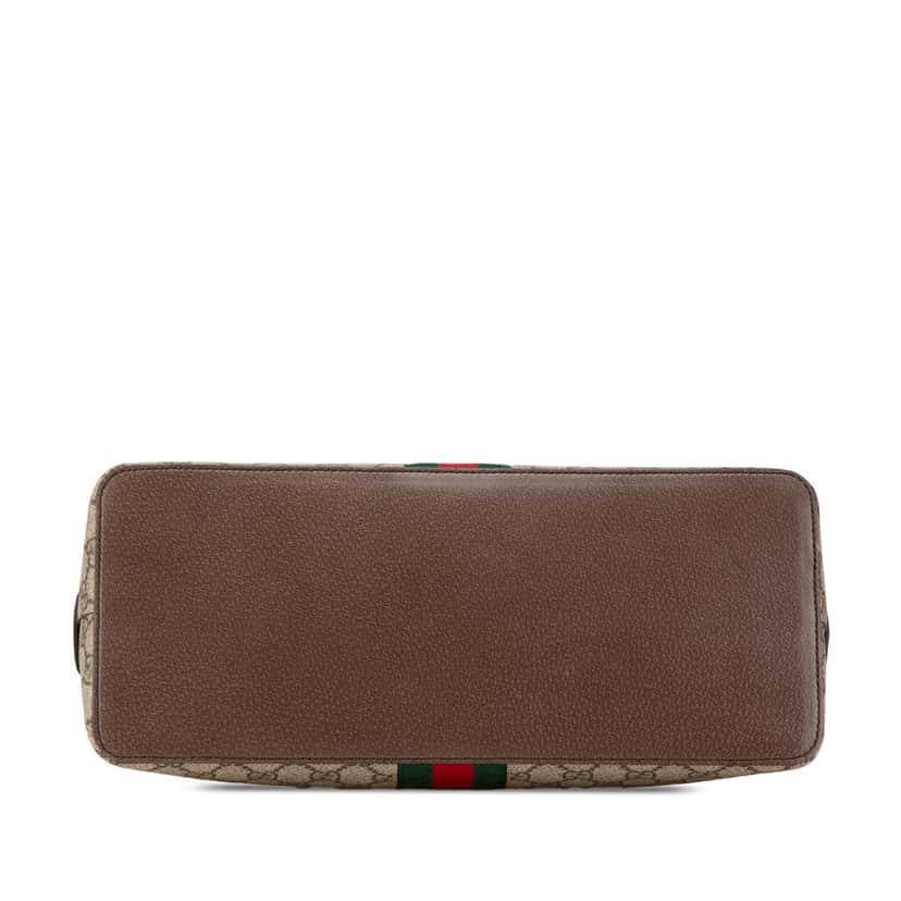Gucci Medium GG Supreme Ophidia Web Satchel Brown Canvas Good condition - Inside View