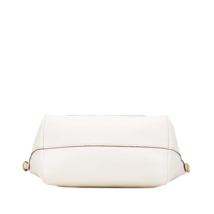 Prada Vitello Daino Front Pocket Tote White Leather Good condition - Inside View