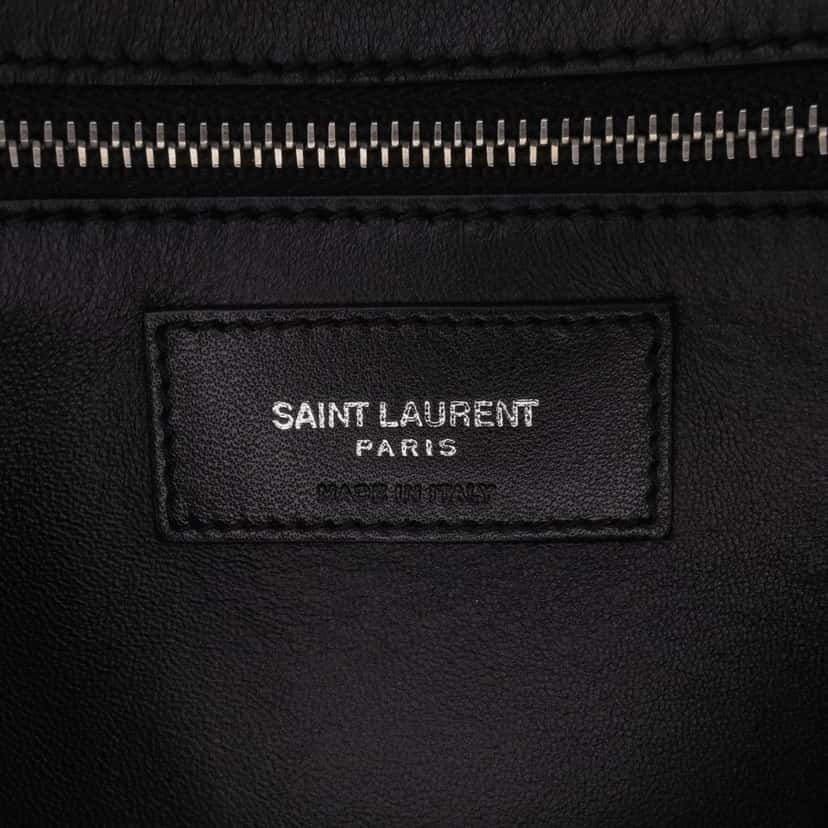 Saint Laurent Quilted Lambskin Studded Monogram Gaby Shoulder Bag Black Leather Good condition - Box View
