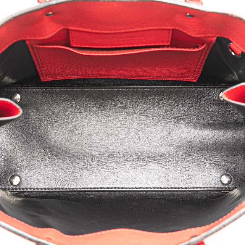 Balenciaga Mini Leather Papier A6 Zip Around Satchel Red Leather Good condition - Model View