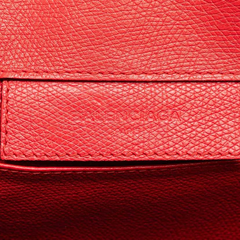 Balenciaga Mini Leather Papier A6 Zip Around Satchel Red Leather Good condition - Box View
