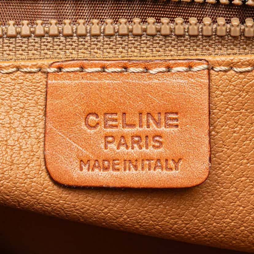 Celine Macadam Coated Canvas Clutch Brown Canvas Good condition - Box View