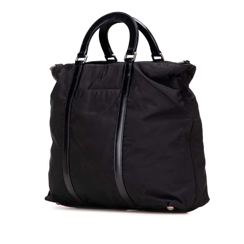 Prada Tessuto Convertible Tote Black Good condition - Back View