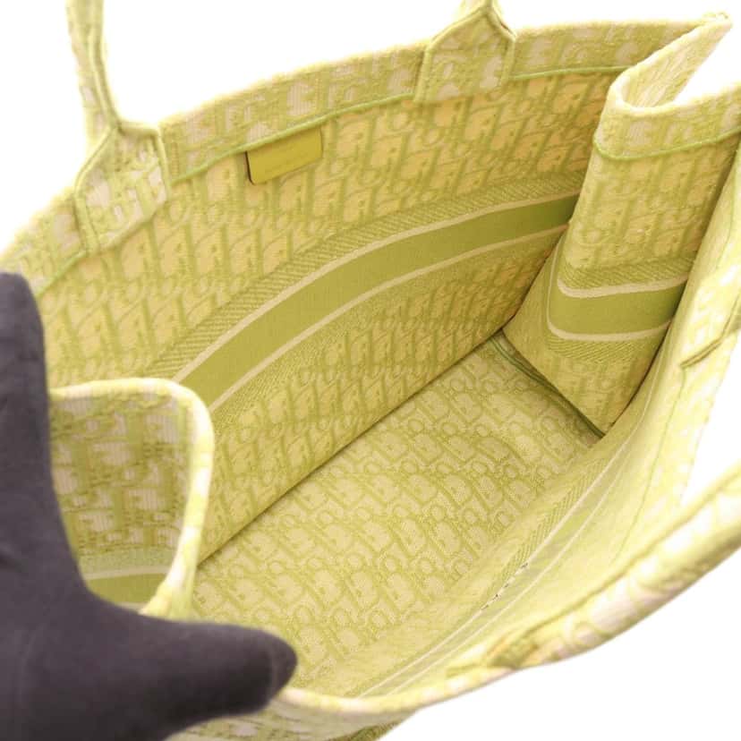 Dior Large Oblique Canvas Book Tote Green Canvas Good condition - Inside View
