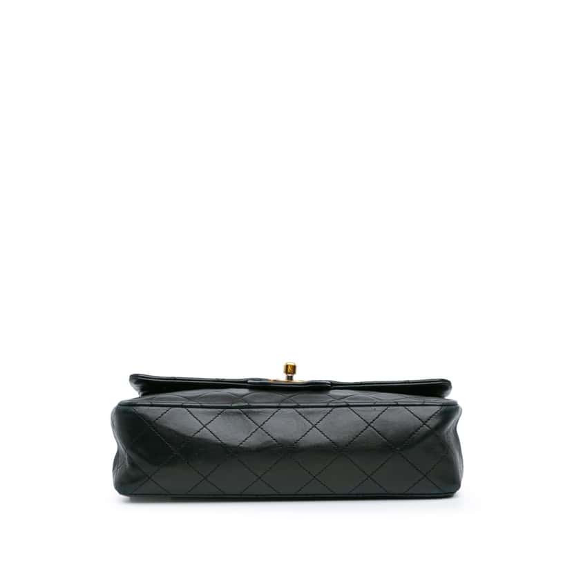 Chanel Small Classic Lambskin Double Flap Black Leather Fair condition - Inside View