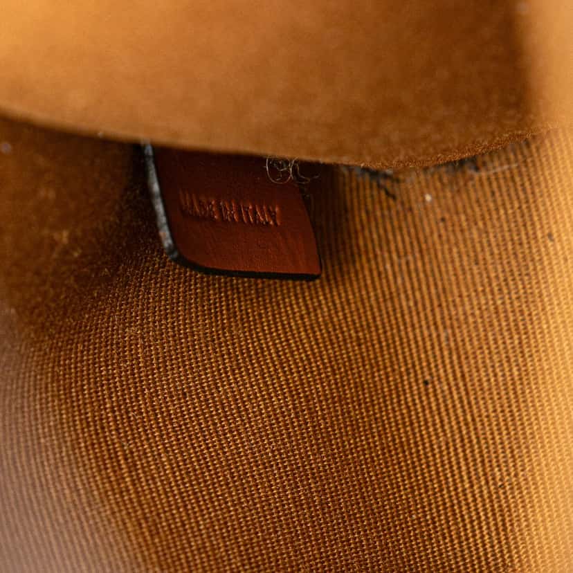 Celine Mini Triomphe Coated Canvas Vertical Cabas Satchel Brown Canvas Good condition - Box View