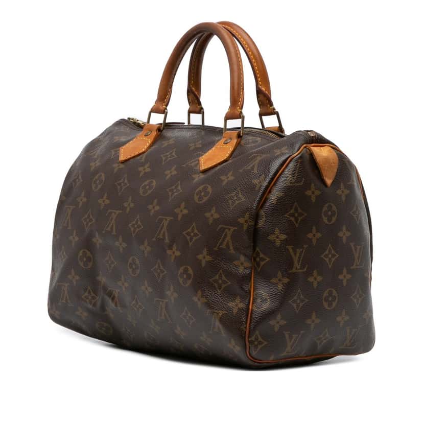 Louis Vuitton Monogram Speedy 30 Brown Canvas Good condition - Back View