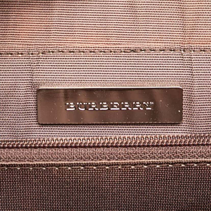 Burberry House Check Canvas Handbag Brown Canvas Good condition - Box View