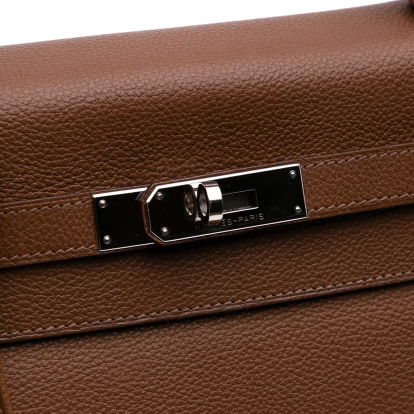 Hermès Togo Kelly II Retourne 35 Brown Leather Good condition - Box View