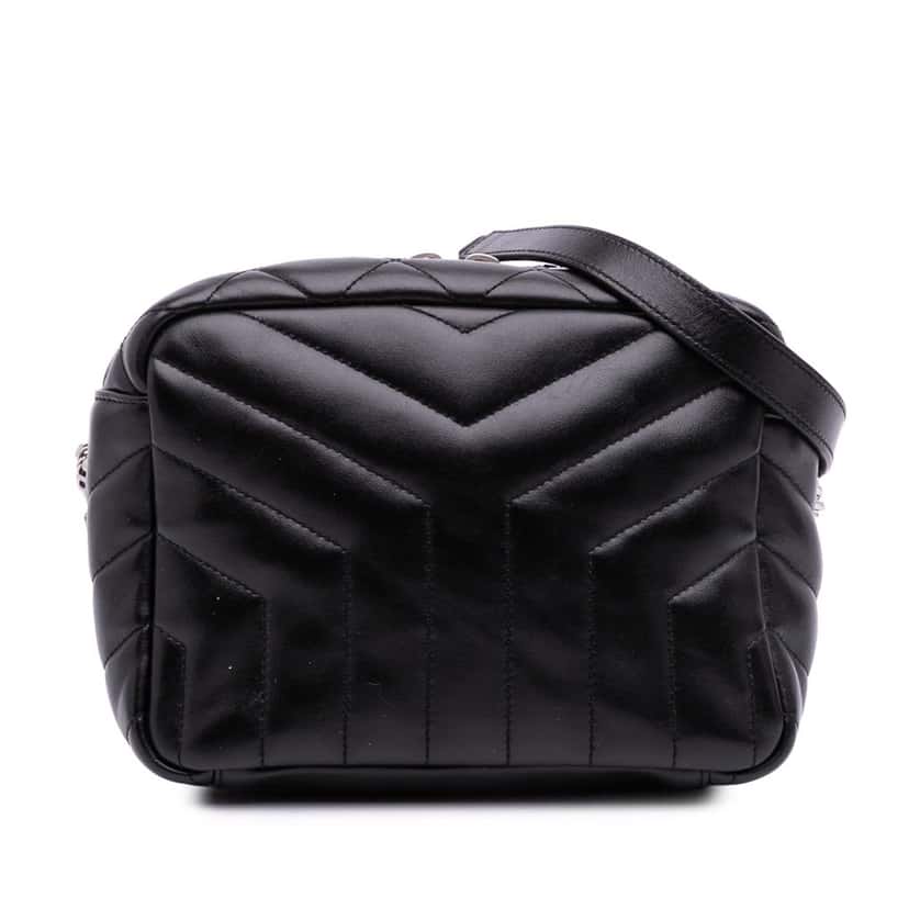 Saint Laurent Small Calfskin Loulou Bowling Bag Black Leather Good condition - Front View