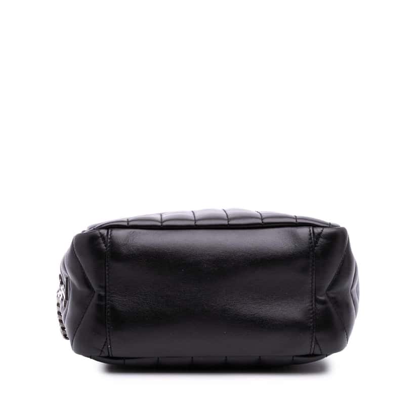 Saint Laurent Small Calfskin Loulou Bowling Bag Black Leather Good condition - Inside View