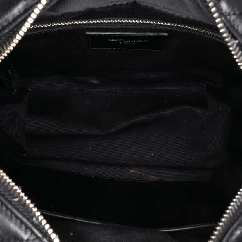 Saint Laurent Small Calfskin Loulou Bowling Bag Black Leather Good condition - Model View