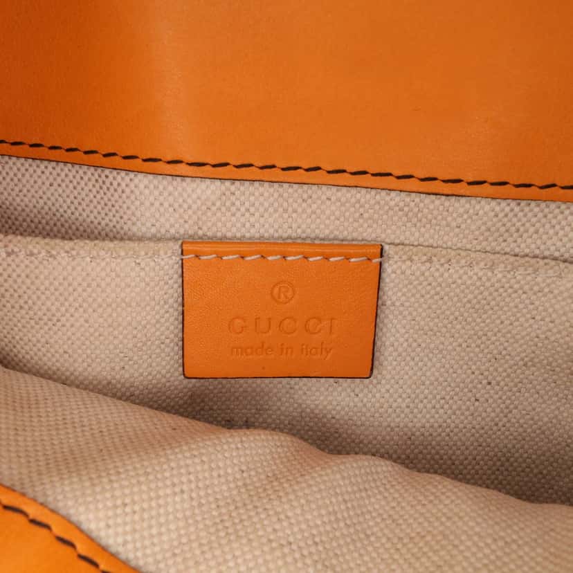 Gucci Small Guccissima Emily Shoulder Bag Orange Leather Good condition - Box View