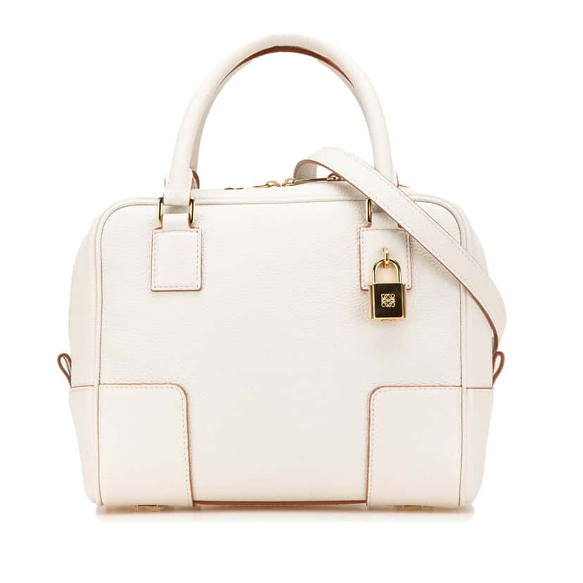 Loewe Leather Amazona Square 19 White Leather Very good condition - Front View