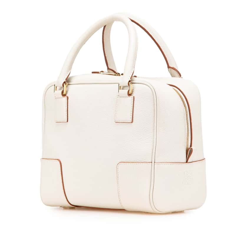 Loewe Leather Amazona Square 19 White Leather Very good condition - Back View