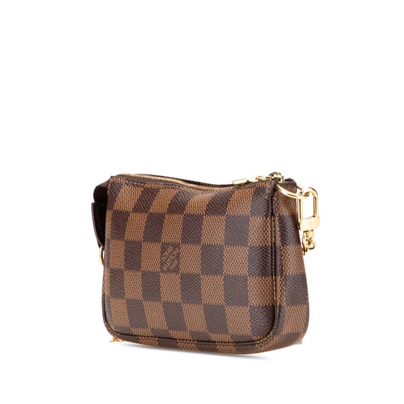 Louis Vuitton Damier Ebene Mini Pochette Accessoires Brown Canvas Good condition - Back View