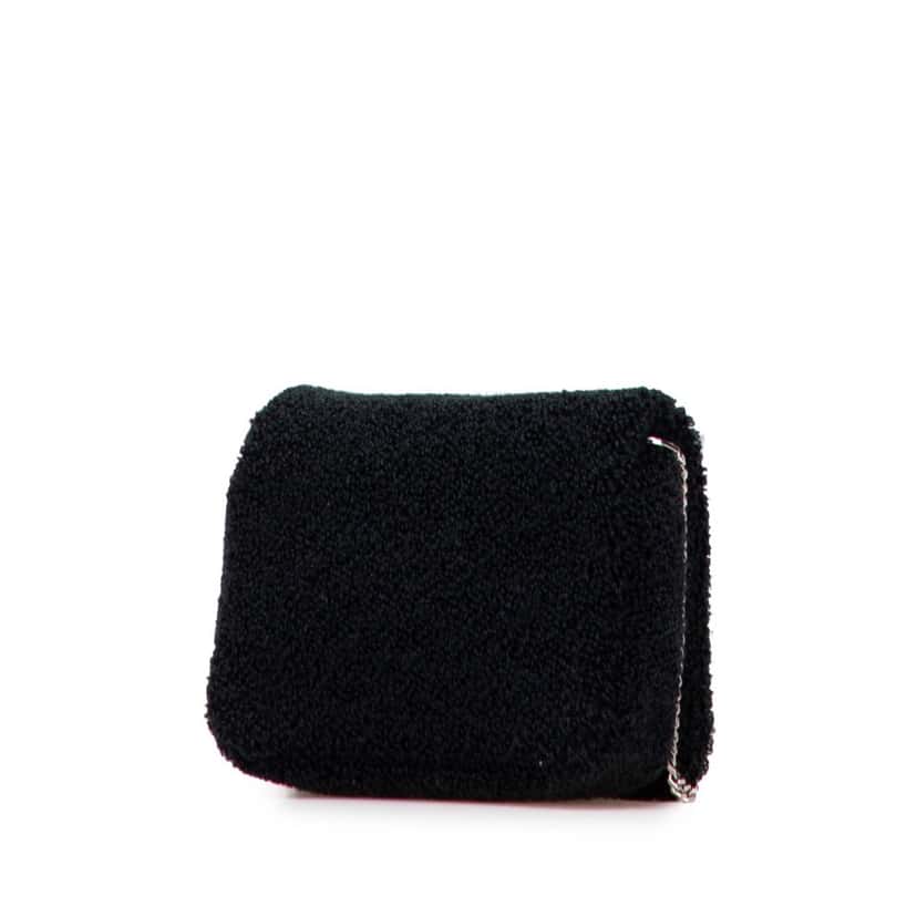 Burberry Mini Terry Cloth Lola Love Crossbody Black Cotton Very good condition - Back View