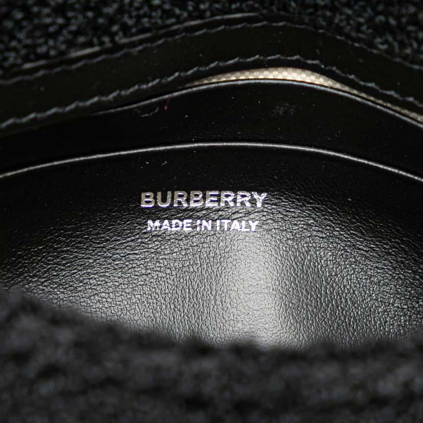 Burberry Mini Terry Cloth Lola Love Crossbody Black Cotton Very good condition - Box View