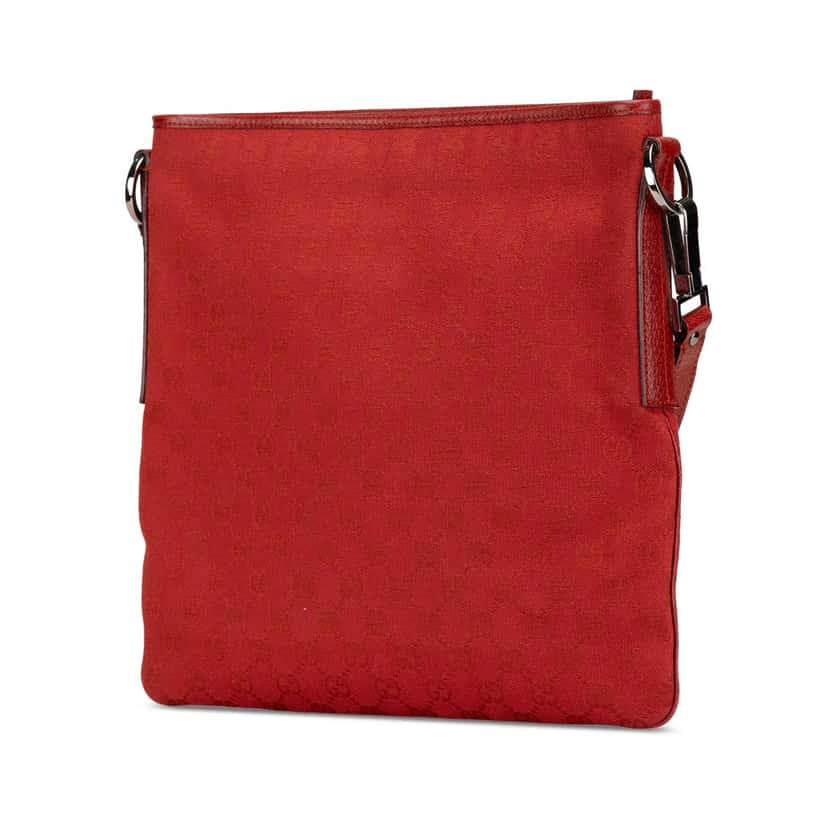 Gucci GG Canvas Crossbody Red Canvas Good condition - Back View