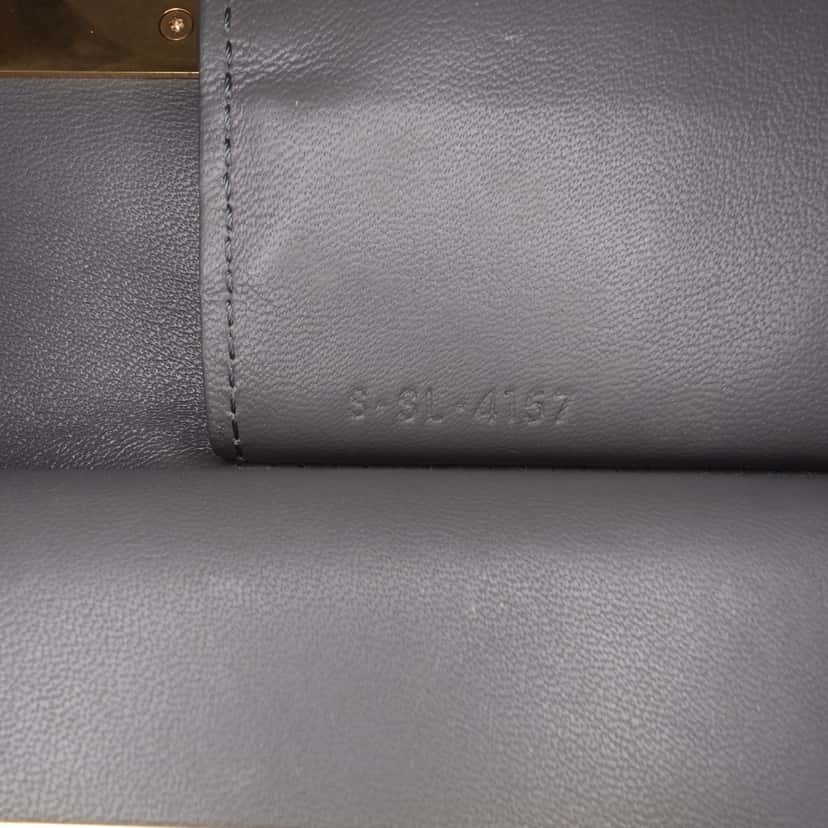Celine Mini Smooth Calfskin Clasp Bag Grey Leather Good condition - Box View