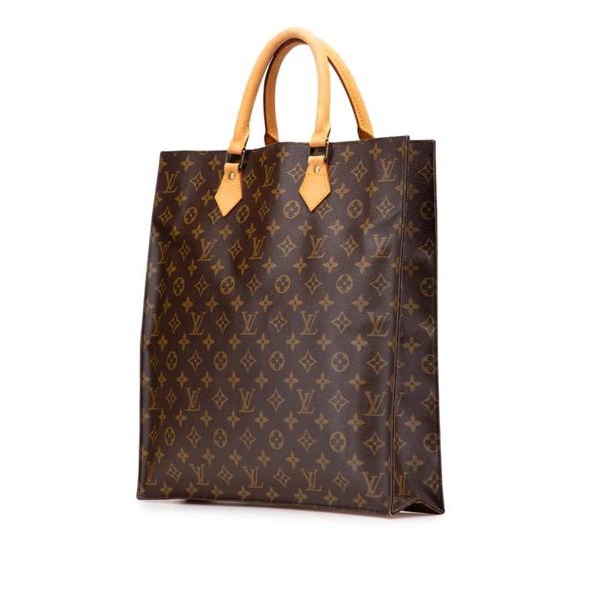 Louis Vuitton Monogram Sac Plat Brown Canvas Fair condition - Back View