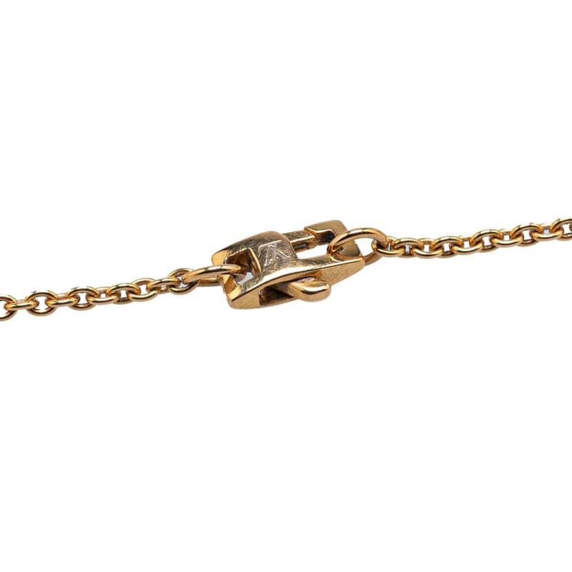 Louis Vuitton 18K Yellow Gold and Mother of Pearl Monogram Color Blossom Sun Necklace Gold Gold Good condition - Inside View