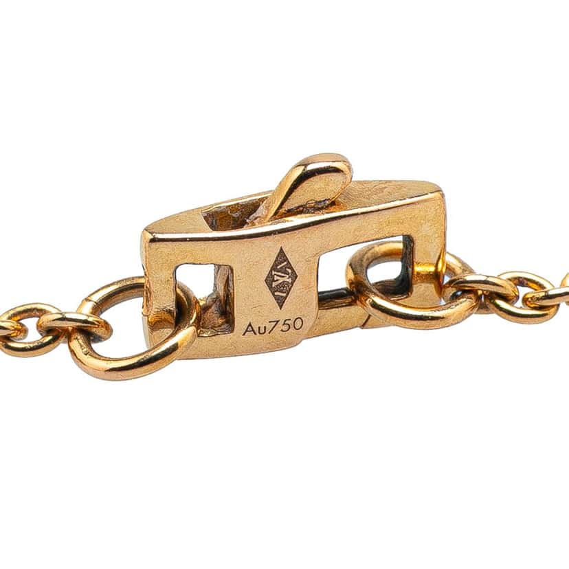 Louis Vuitton 18K Yellow Gold and Mother of Pearl Monogram Color Blossom Sun Necklace Gold Gold Good condition - Model View