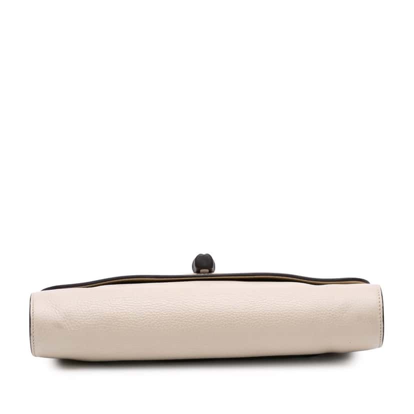 Gucci Leather Bamboo Daily Crossbody White Leather Good condition - Inside View