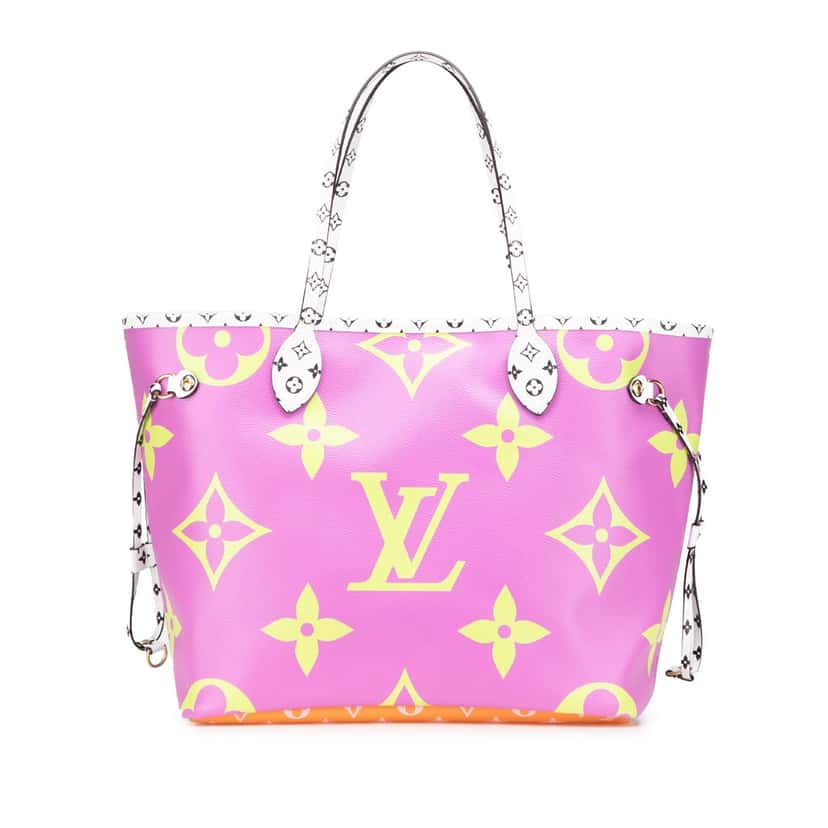 Louis Vuitton Monogram Giant Neverfull MM Purple Canvas Good condition - Front View
