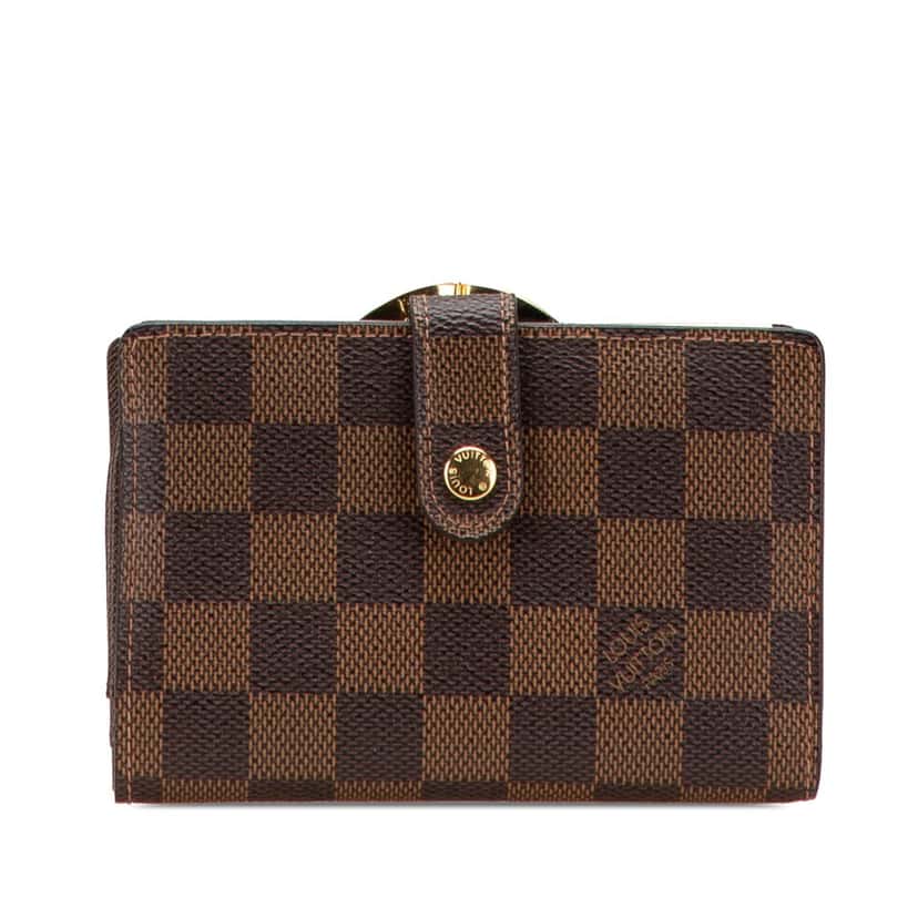 Louis Vuitton Damier Ebene Porte Monnaie Billets Viennois Brown Canvas Good condition - Front View