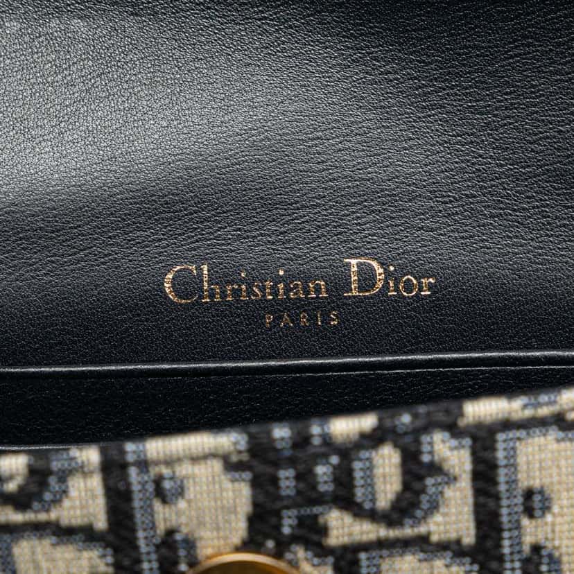 Dior Oblique Canvas Saddle Belt Bag Blue Canvas Good condition - Model View