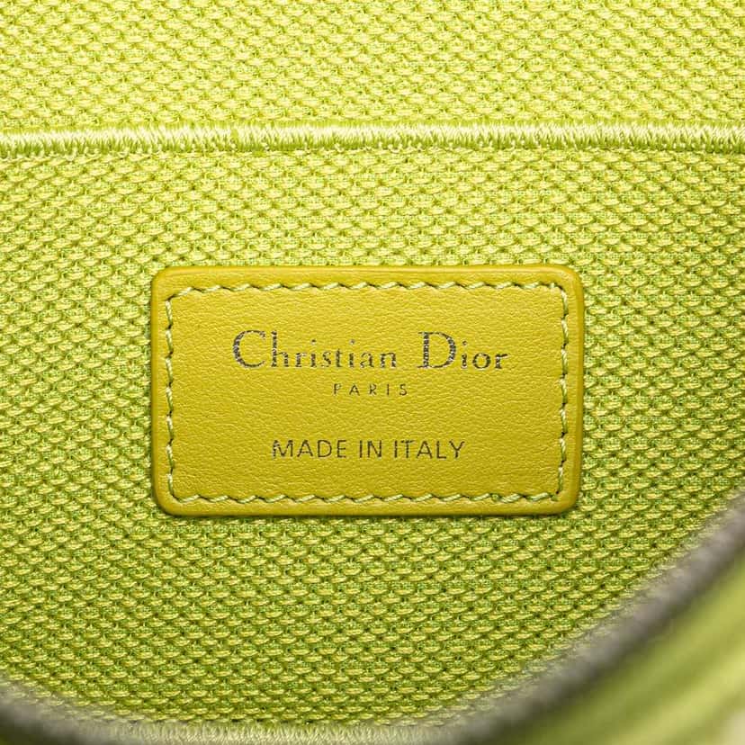 Dior Small Canvas Embroidered Toile De Jouy Diortravel Vanity Case Green Canvas Good condition - Box View