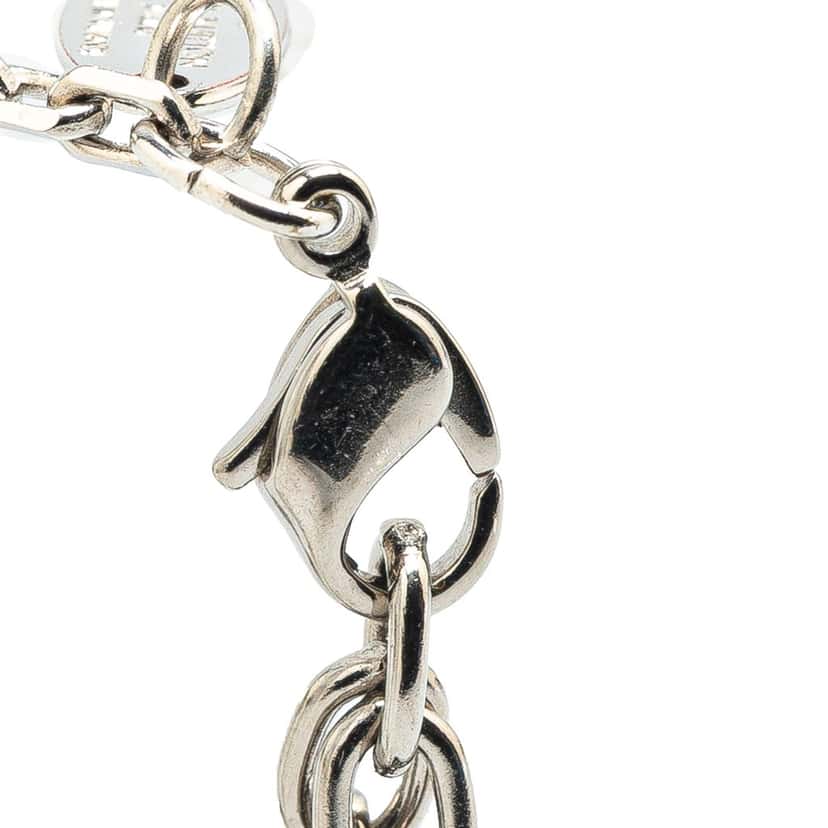 Louis Vuitton Silver Plated Crystal Gamble Station Bracelet Silver Silver Good condition - Model View