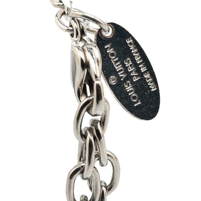 Louis Vuitton Silver Plated Crystal Gamble Station Bracelet Silver Silver Good condition - Box View