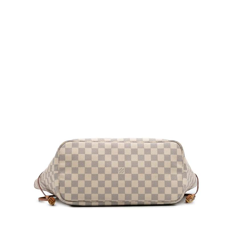 Louis Vuitton Damier Azur Neverfull MM White Canvas Good condition - Inside View