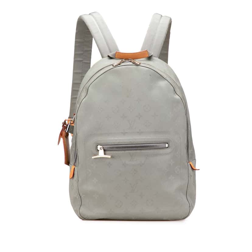 Louis Vuitton Monogram Titanium Backpack PM Grey Canvas Good condition - Front View