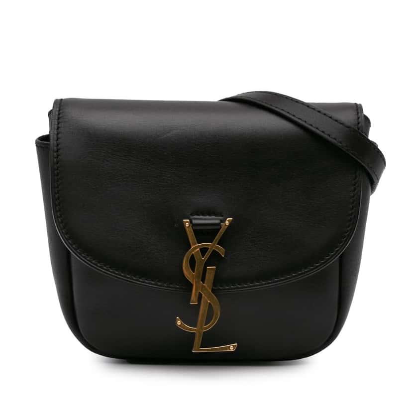 Saint Laurent Small Leather Monogram Kaia Crossbody Black Leather Good condition - Front View