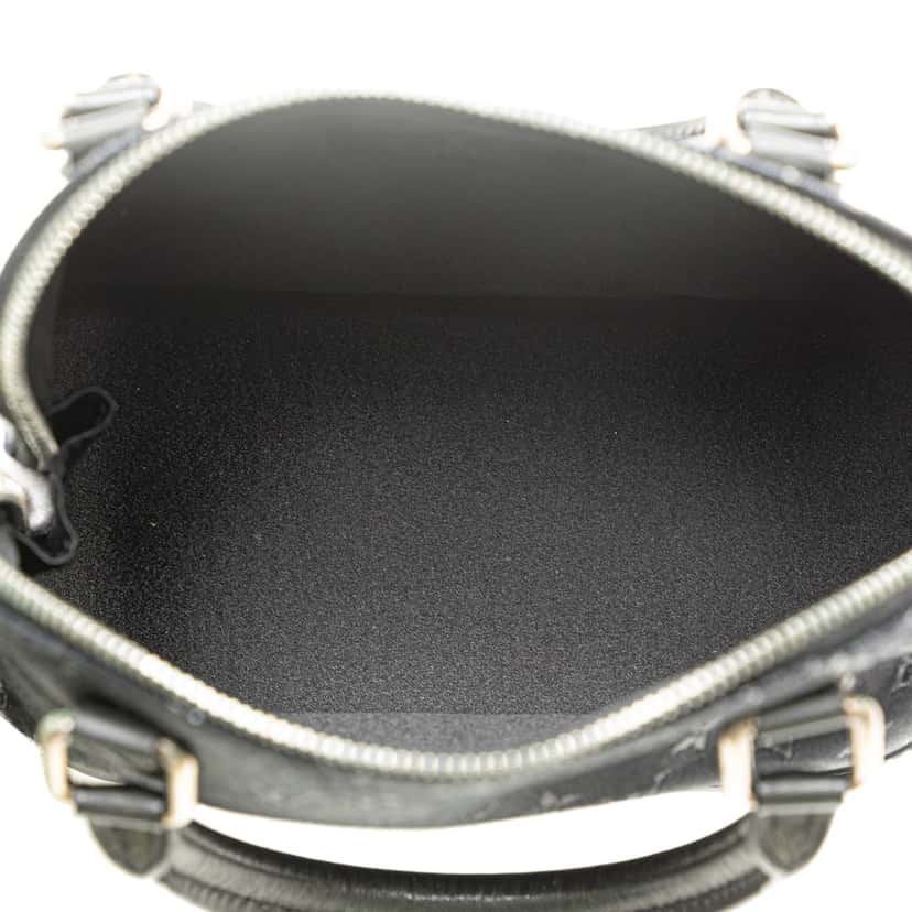 Louis Vuitton Monogram Satin Mini Alma Black Satin Fair condition - Model View