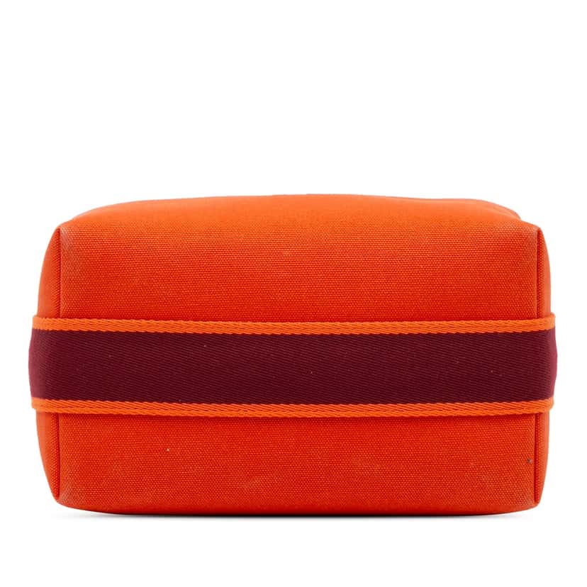 Hermès Small Canvas Bride A Brac Case Orange Canvas Good condition - Inside View