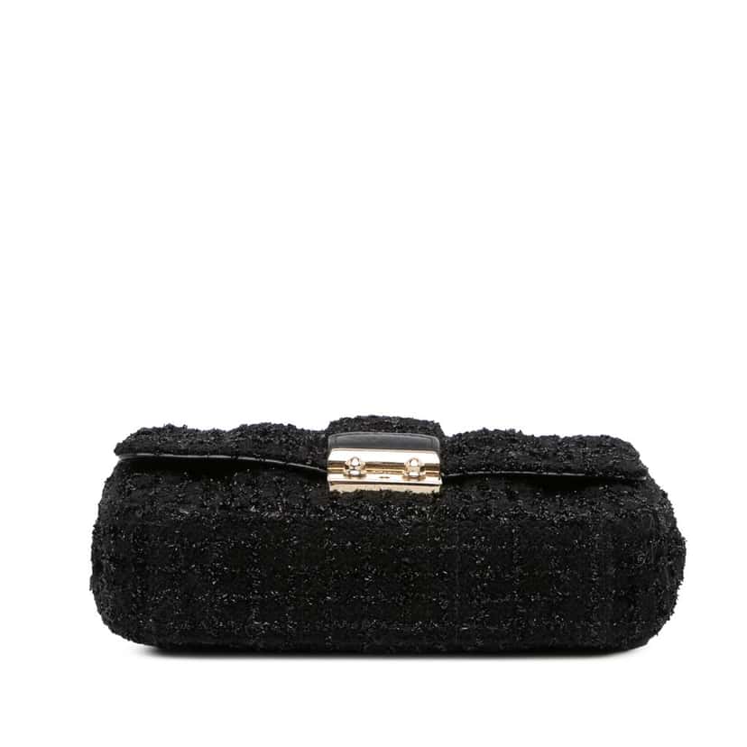 Dior Mini Tweed Cannage Miss Dior Flap Black Tweed Good condition - Inside View