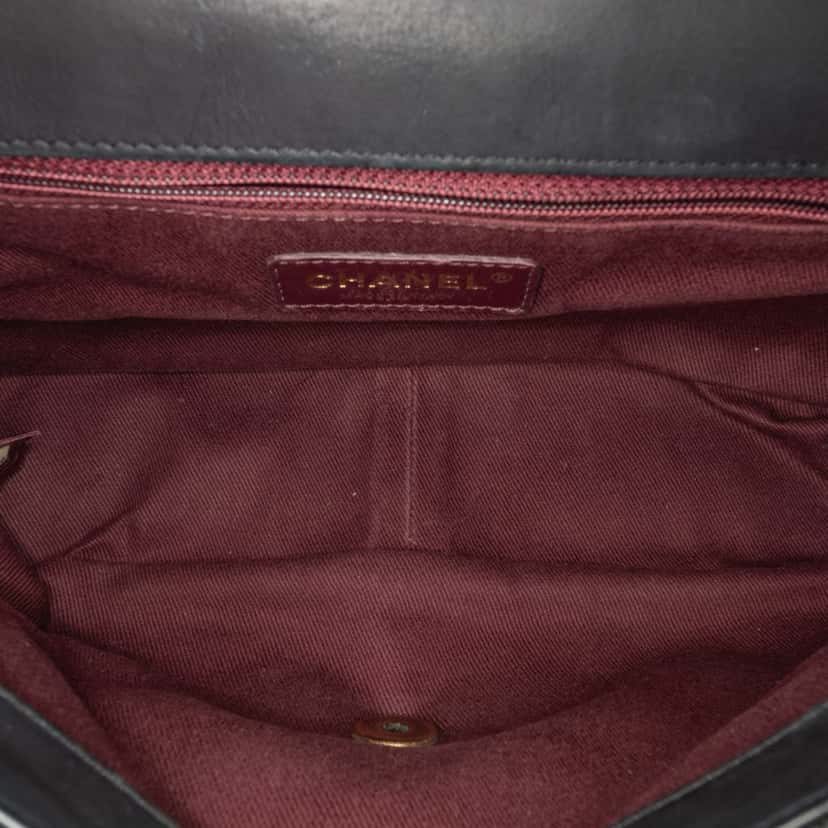 Chanel CC Quilted Lambskin Tassel and Border Embellished Flap Black Leather Good condition - Box View
