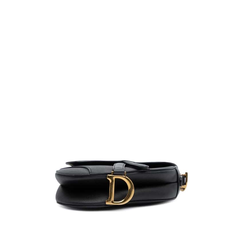 Dior Mini Grained Calfskin Saddle Black Leather Good condition - Inside View