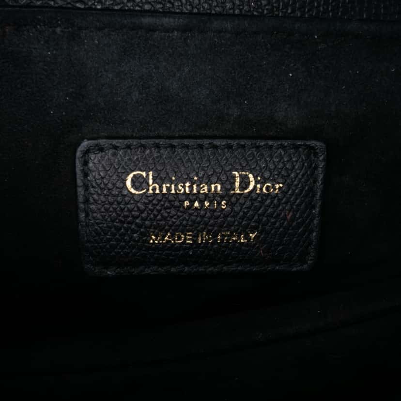 Dior Mini Grained Calfskin Saddle Black Leather Good condition - Box View