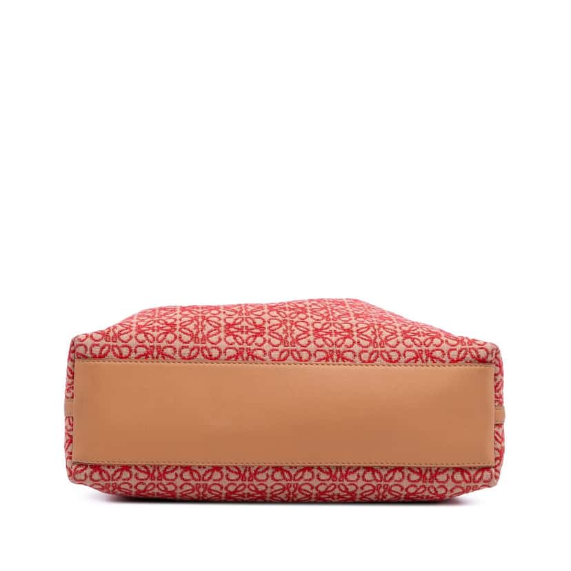 Loewe Anagram Canvas Flamenco Knot Clutch Red Canvas Good condition - Inside View