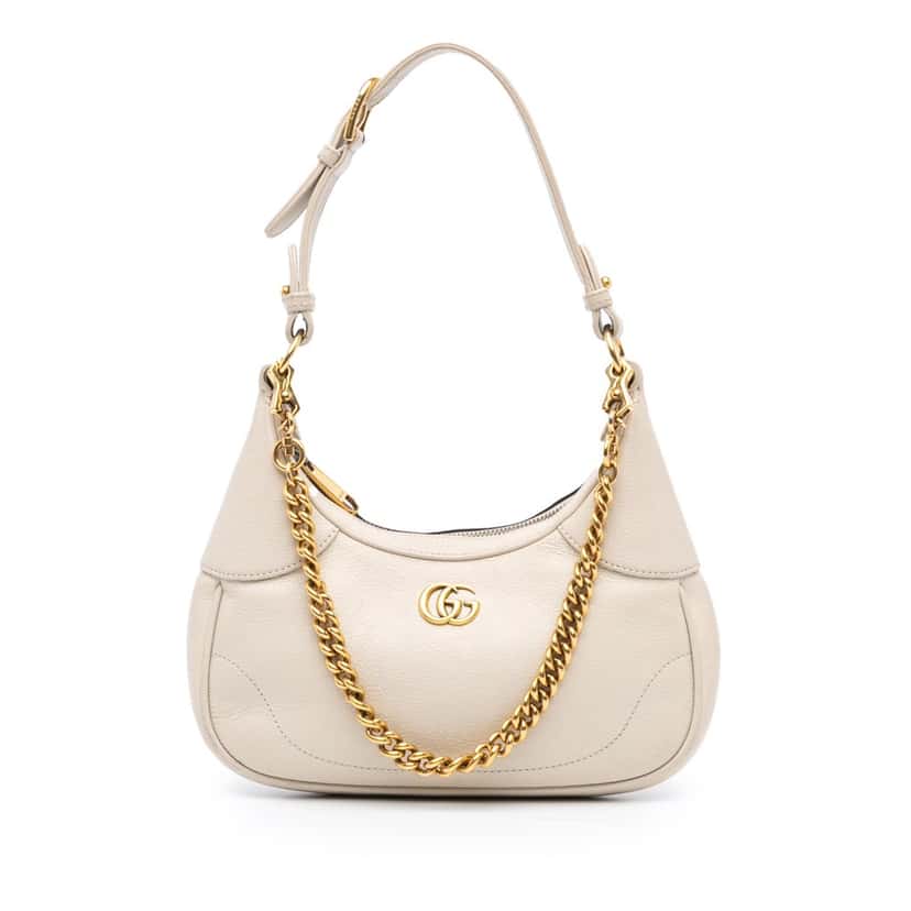 Gucci Small Calfskin Aphrodite Satchel White Leather Good condition - Front View