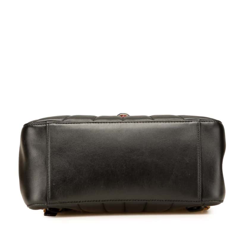 Gucci Calfskin Bamboo Trapuntata Queen Margaret Backpack Black Leather Good condition - Inside View