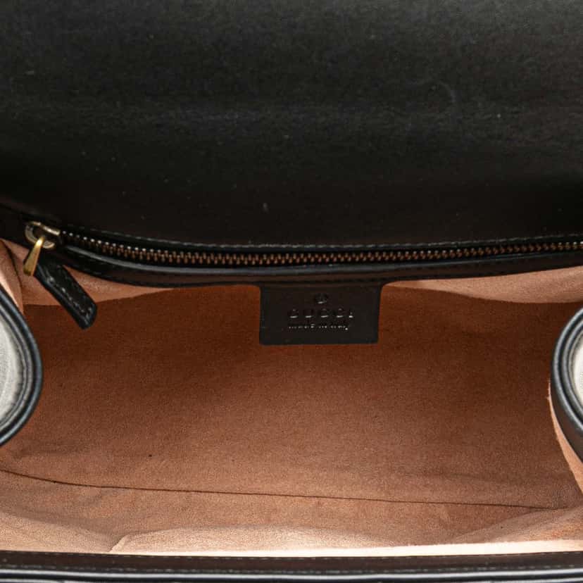 Gucci Calfskin Bamboo Trapuntata Queen Margaret Backpack Black Leather Good condition - Model View