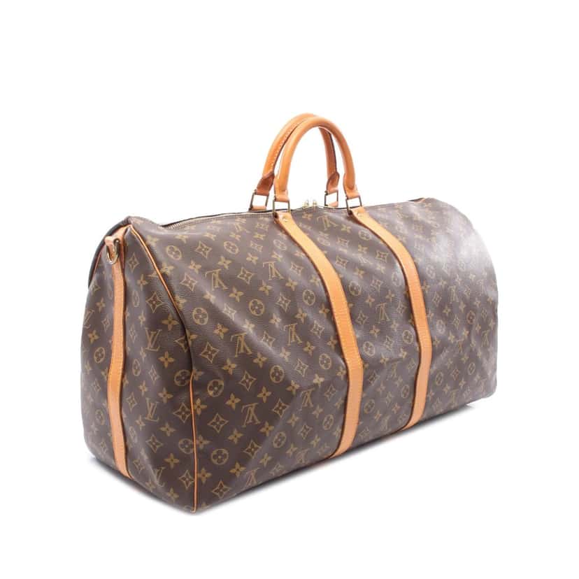 Louis Vuitton Monogram Keepall Bandouliere 60 Brown Canvas Good condition - Back View