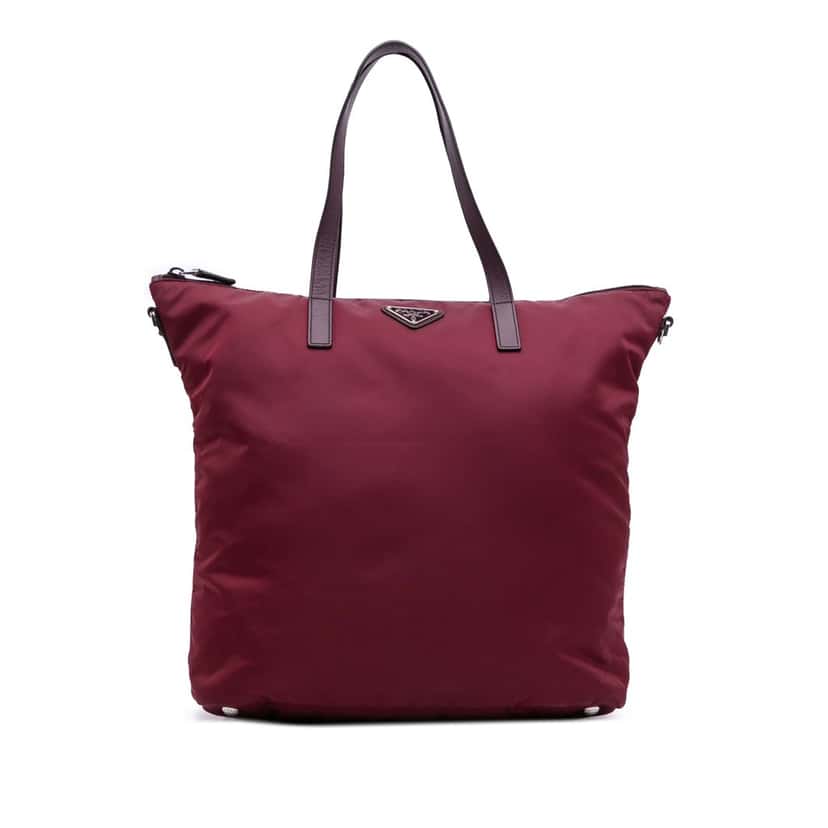 Prada Tessuto Zip Top Convertible Tote Red Good condition - Front View