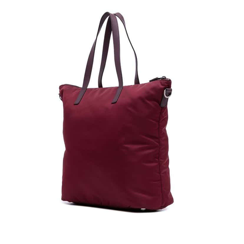 Prada Tessuto Zip Top Convertible Tote Red Good condition - Back View